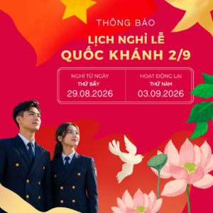 Thông báo Về việc nghỉ Lễ Quốc Khánh 02/9/2026